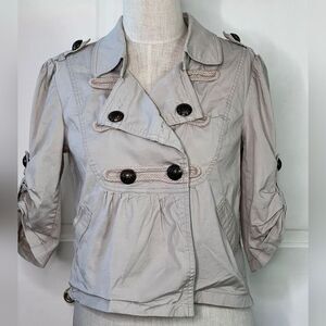 Papaya Light Gray Bomber Jacket